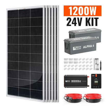 RICH SOLAR 1200W 24V Complete Solar Kit product image 2