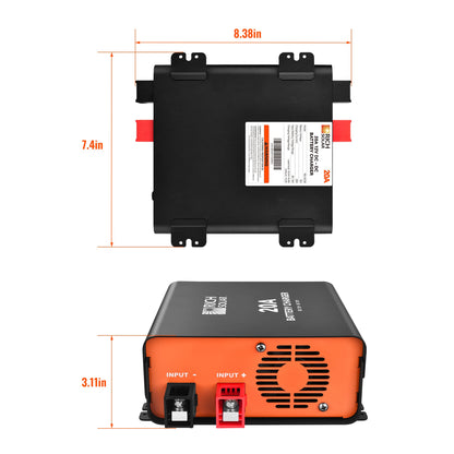 RICH SOLAR 12V 20A DC-DC Battery Charger for RV, Van, Boat, Off-Grid Lithium & Lead-Acid Batteries product image 2