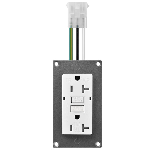 RICH SOLAR Slim GFCI Outlet 20 Amp Self-Test, Tamper-Resistant, LED Indicator, UL Listed product image 1