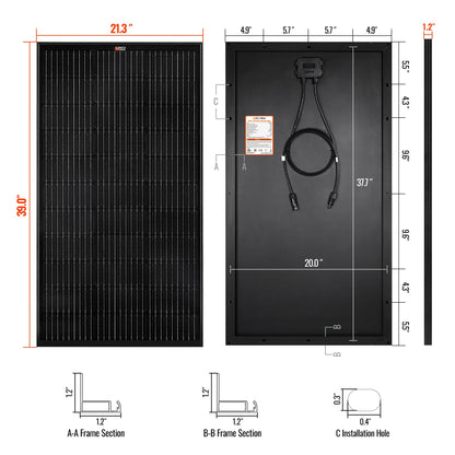 RICH SOLAR MEGA 100 100W 12V Solar Panel product image 12