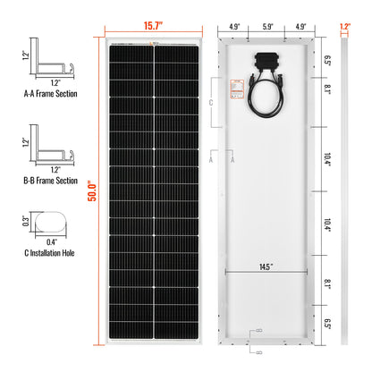 RICH SOLAR MEGA 100 SLIM 100W Solar Panel product image 2