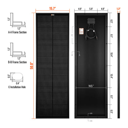 RICH SOLAR MEGA 100 SLIM 100W Solar Panel product image 11