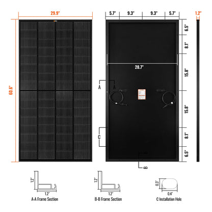 RICH SOLAR MEGA 250 250W 12V Solar Panel product image 12