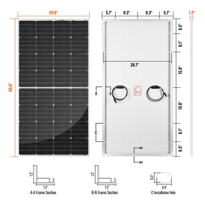 RICH SOLAR MEGA 250 PRO 250W 24V Solar Panel product image 2