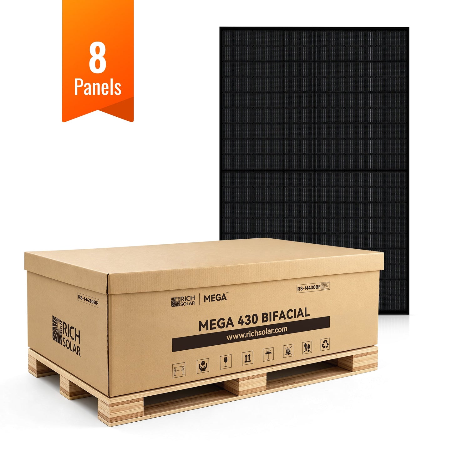 RICH SOLAR MEGA 430 BIFACIAL 430W Bifacial N-Type Solar Panel product image 1