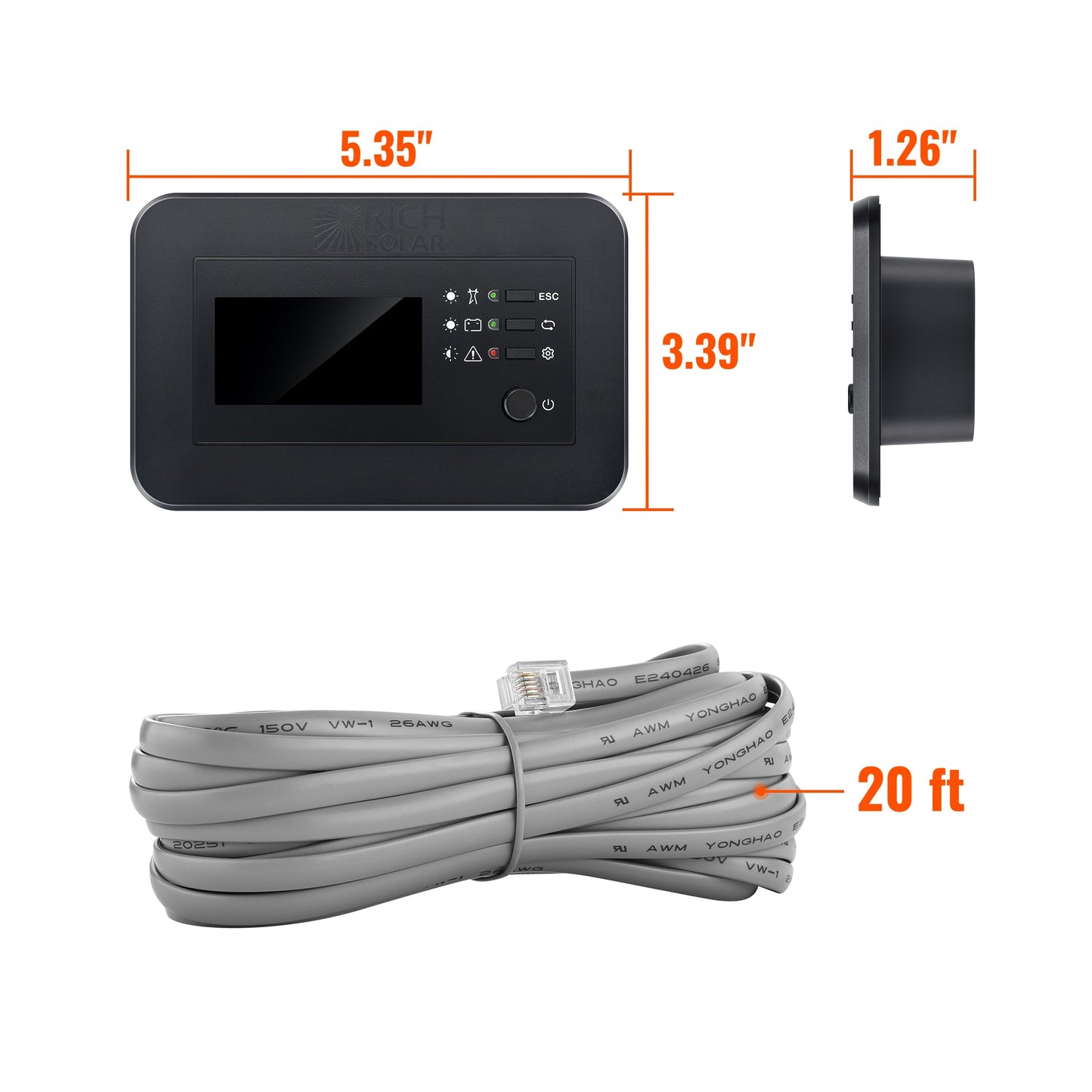 RICH SOLAR Inverter Remote Control with LCD & Bluetooth Bypass Mode & Smart Charging product image 2