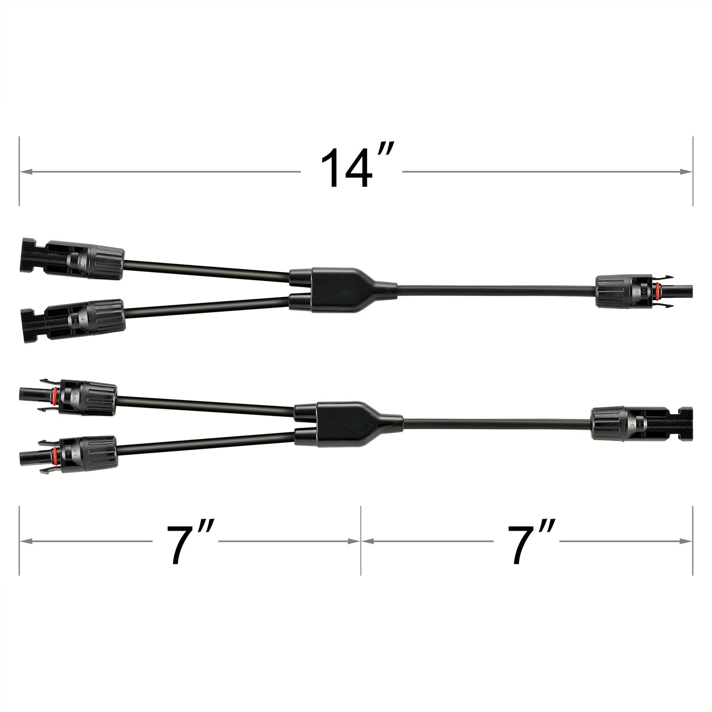 RICH SOLAR Y Branch 2-to-1 Solar Panel Parallel Adapters Weatherproof PV Adapters for Solar Connection product image 2