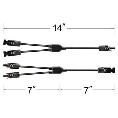 RICH SOLAR Y Branch 2-to-1 Solar Panel Parallel Adapters Weatherproof PV Adapters for Solar Connection product image 2