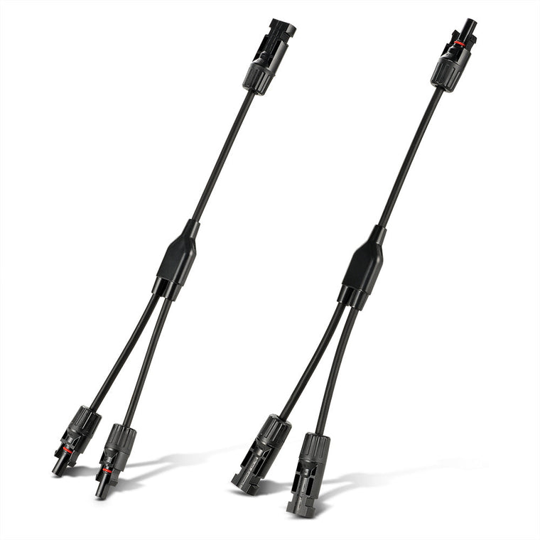 RICH SOLAR Y Branch 2-to-1 Solar Panel Parallel Adapters Weatherproof PV Adapters for Solar Connection