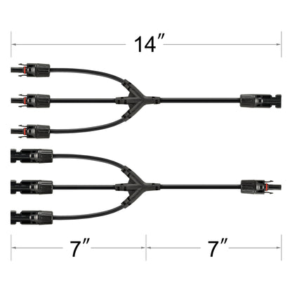 RICH SOLAR Y Branch Parallel Adapters 3-to-1 3-to-1 Weatherproof Parallel Adapters for Solar Panels product image 2