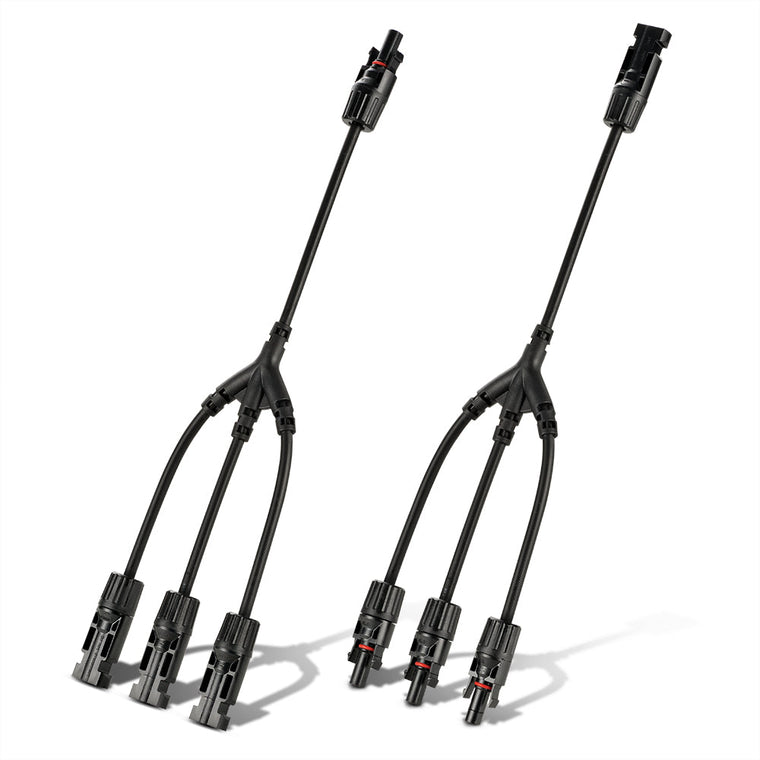 RICH SOLAR Y Branch Parallel Adapters 3-to-1 3-to-1 Weatherproof Parallel Adapters for Solar Panels