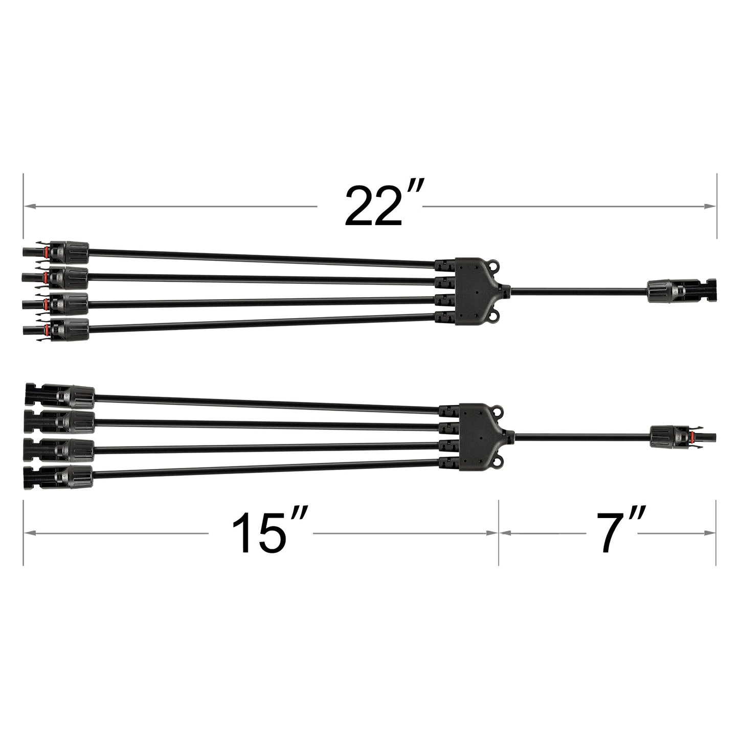 RICH SOLAR Y Branch Parallel Adapters 4-to-1 4-to-1 Weatherproof Parallel Adapters for Solar Panels product image 2
