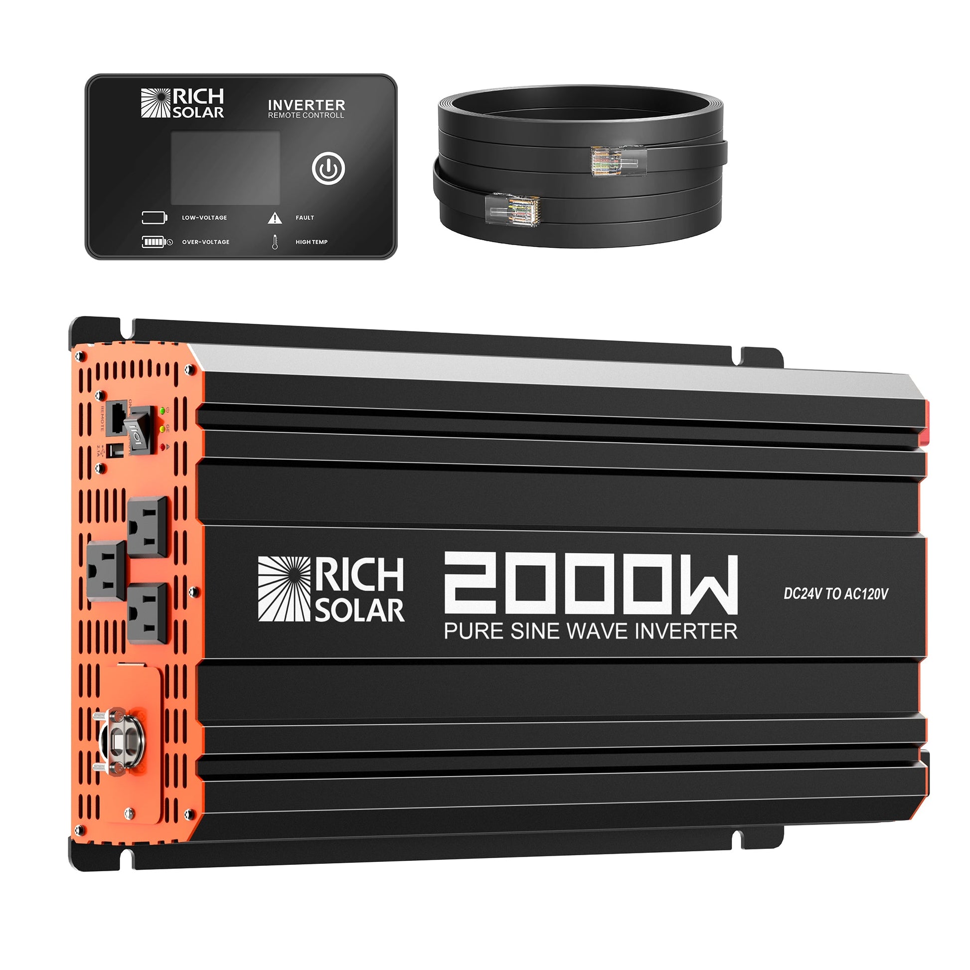 RICH SOLAR NOVA PURE MAX 2K 2000W (2kW) 24V Industrial Pure Sine Wave Inverter product image 2