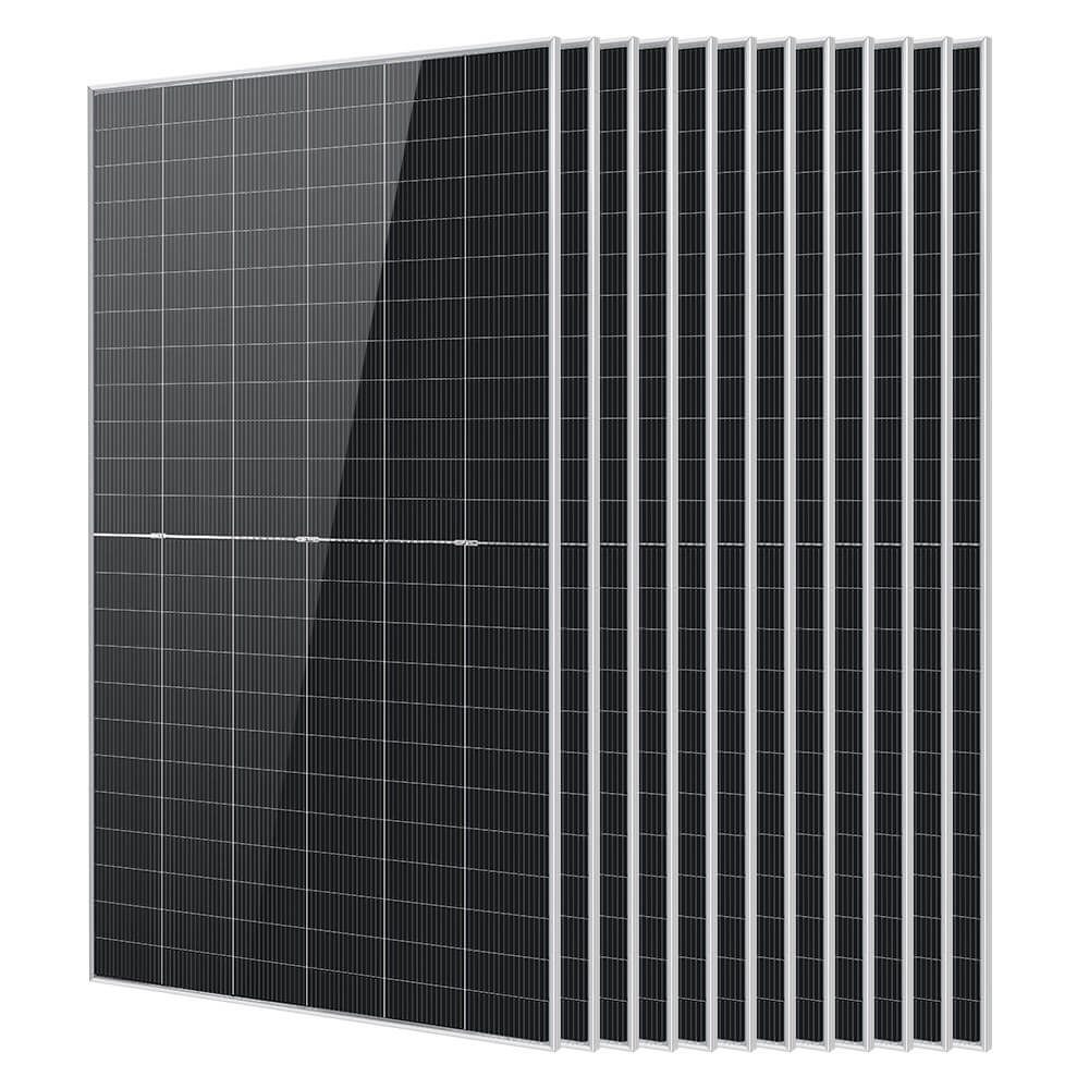 SunGoldPower SGN-590-BDG1 590W bifacial N-type solar panel pack — 12 panels (7080W total)