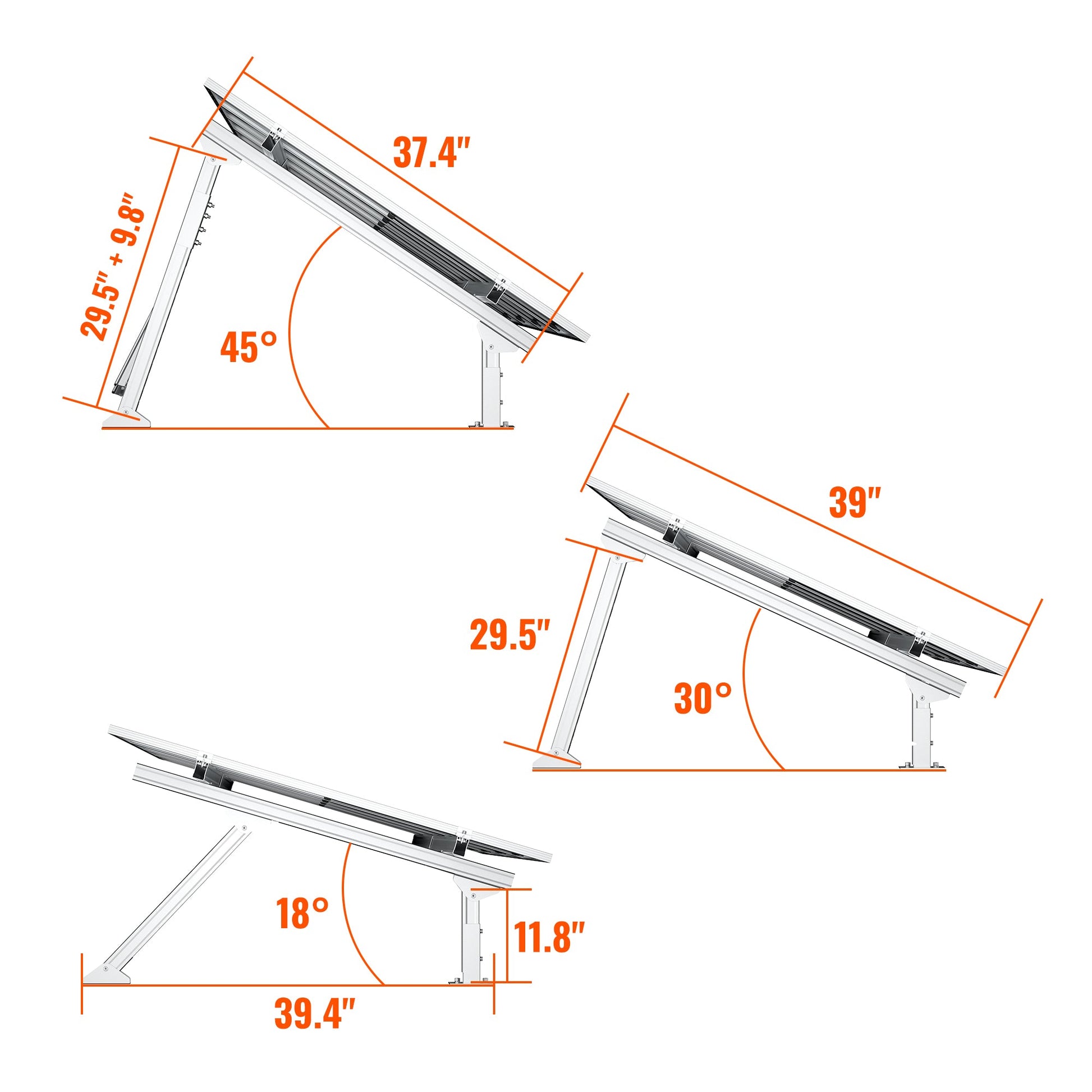RICH SOLAR Ground Mount for MEGA 100/100 Slim/150 Panels — official product image 14