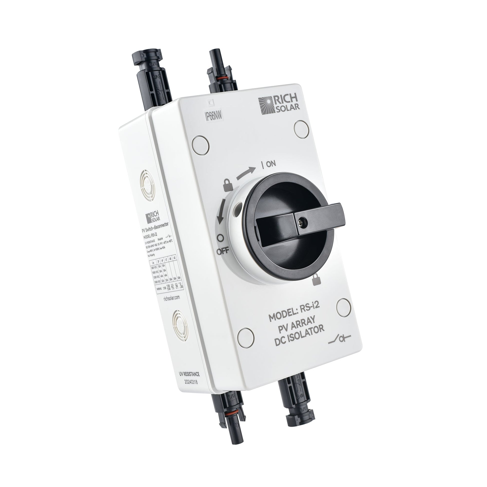 RICH SOLAR Solar PV DC Quick Disconnect Switch Solar Array DC Quick Disconnect Switch product image 3