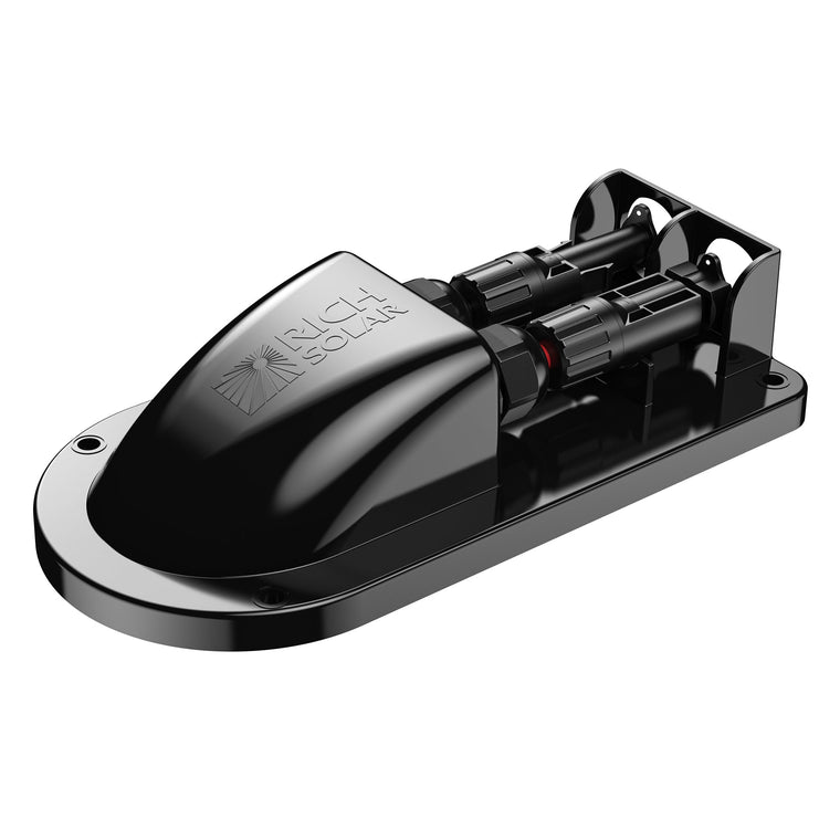 RICH SOLAR Cable Entry Plate IP68 Waterproof Polypropylene Housing with UL 10AWG Wires and Solar Connectors