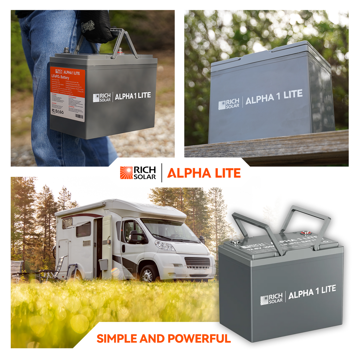 RICH SOLAR ALPHA 1 LITE 12V 100Ah LiFePO4 Battery product image 4