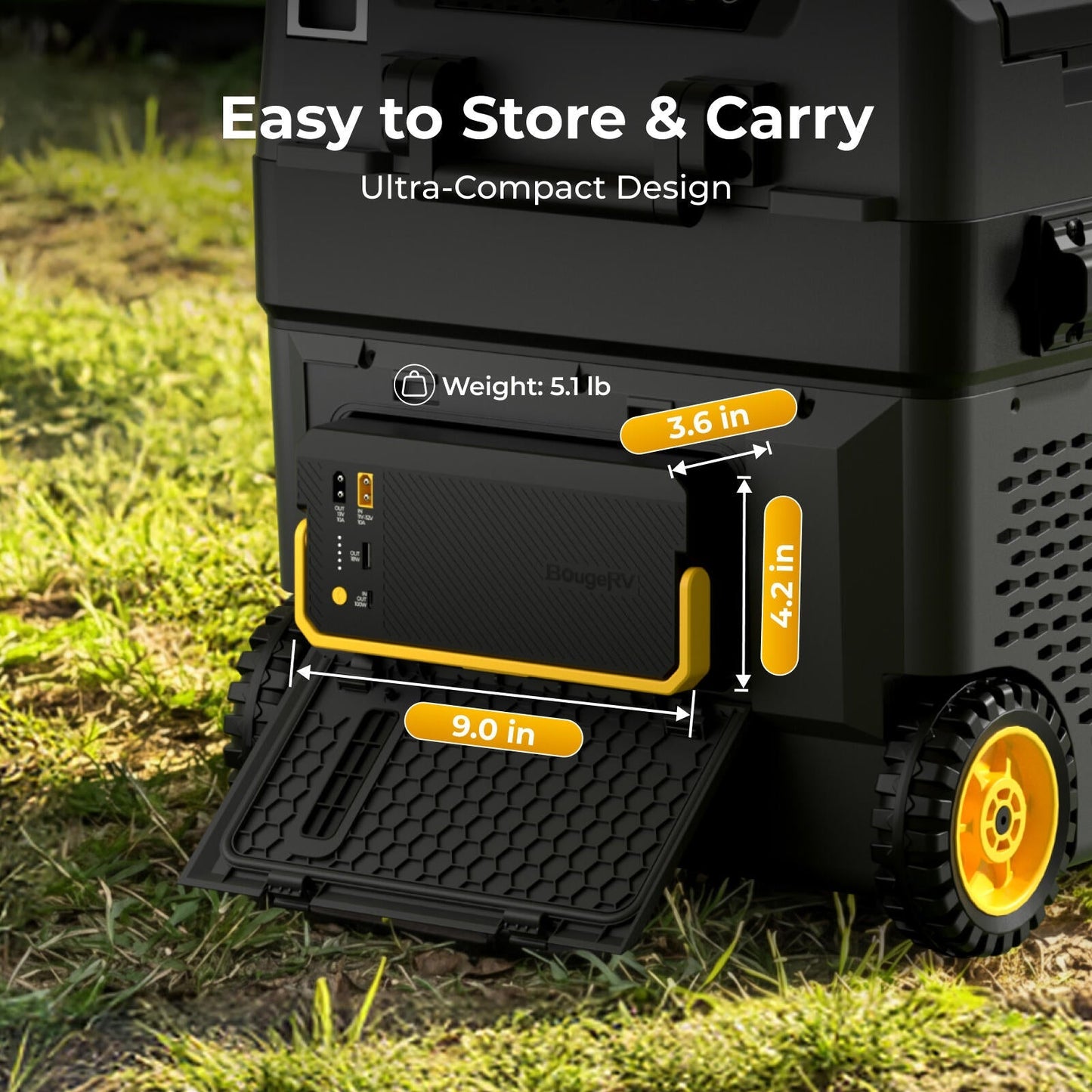 BougeRV New 240Wh Detachable Battery for CRH20/CRX3/CRD2 V2.0/ROCKY V3.0 Portable Fridges — image 5