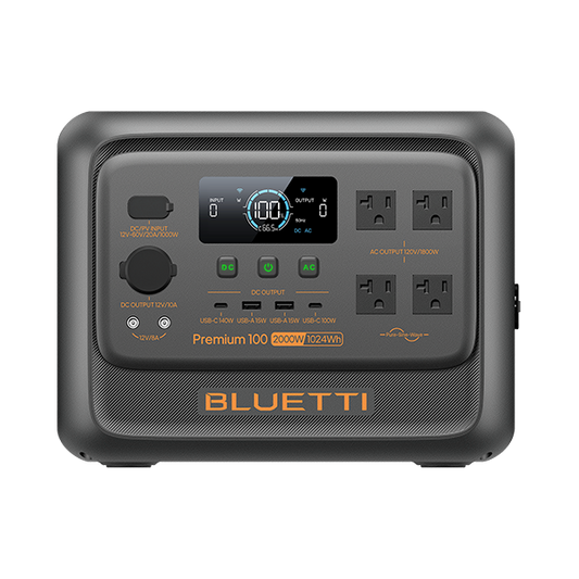 BLUETTI Premium 100 V2 US portable power station with 120V outlets