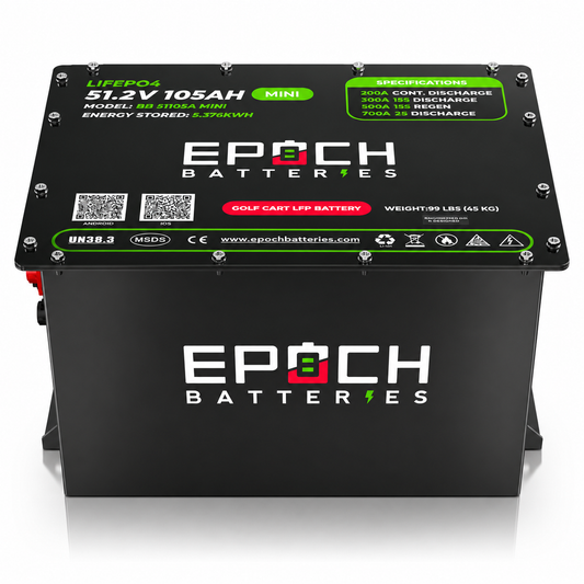 Epoch 48V 105Ah MINI Golf Cart Battery Complete Kit - LiFePO4