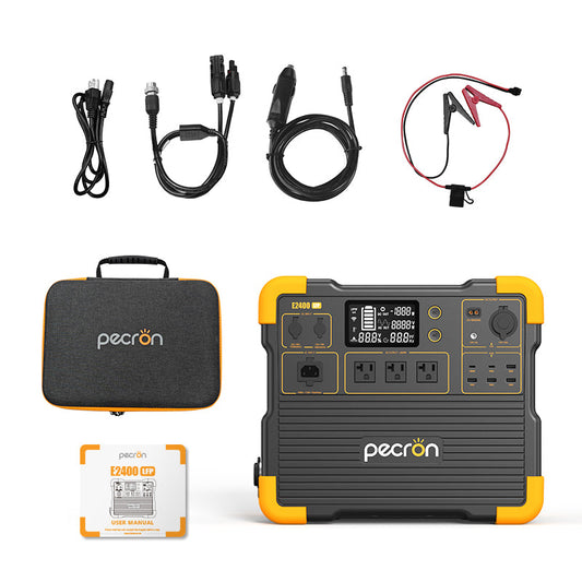 PECRON E2400LFP power station and included accessories