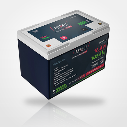 Epoch 12V 105Ah Essential Series LiFePO4 Battery (1.34kWh) - official product image 2