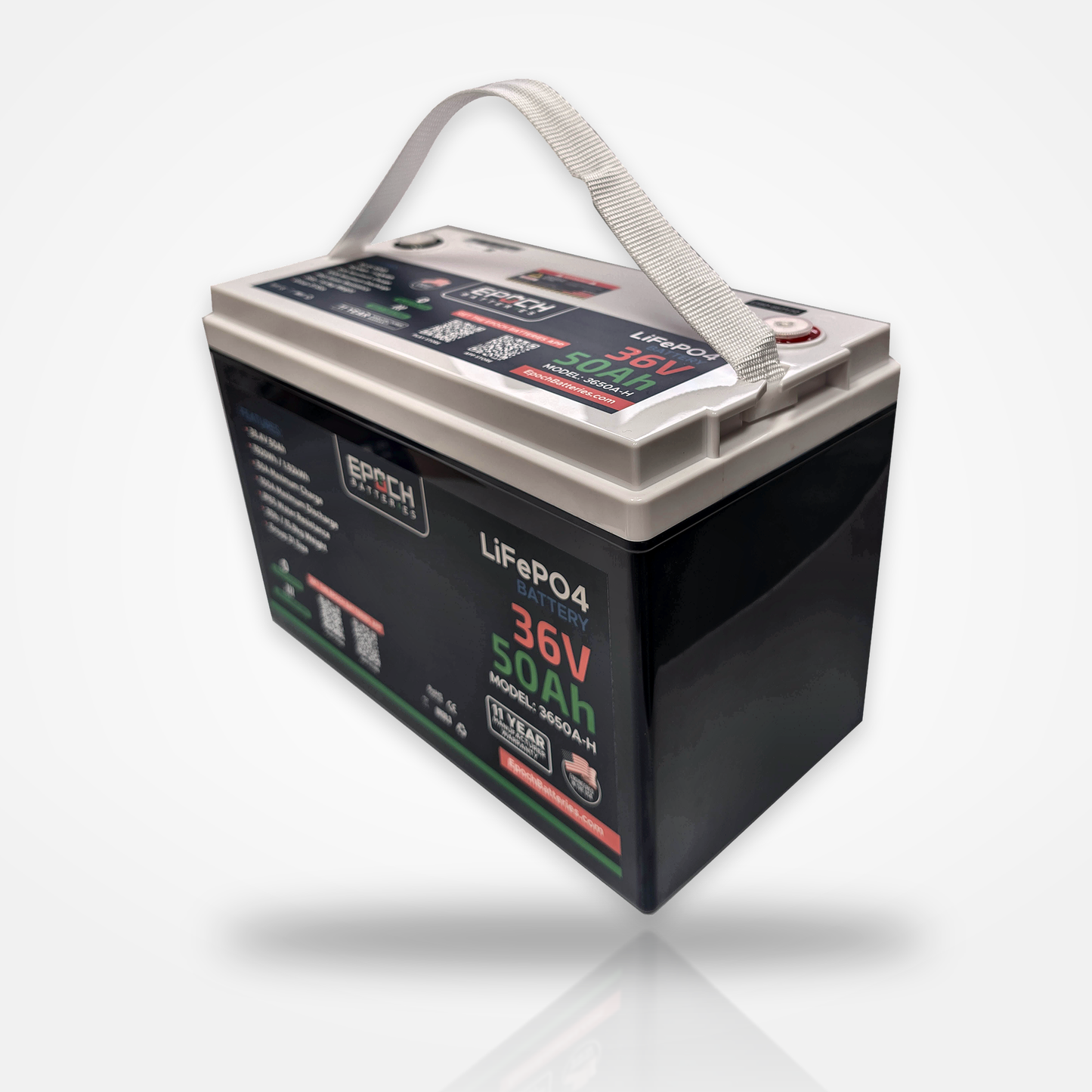 Epoch 36V 50Ah Essential Series LiFePO4 Battery (1.92kWh) - official product image 4