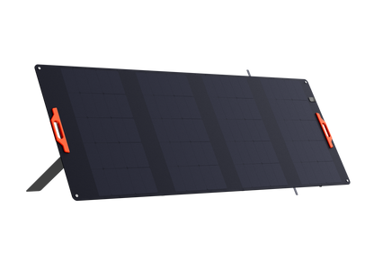 OSCAL PM400 SE 400W foldable solar panel deployed at an angle