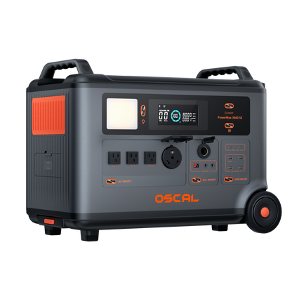 OSCAL PowerMax 3600 SE portable power station left-side view