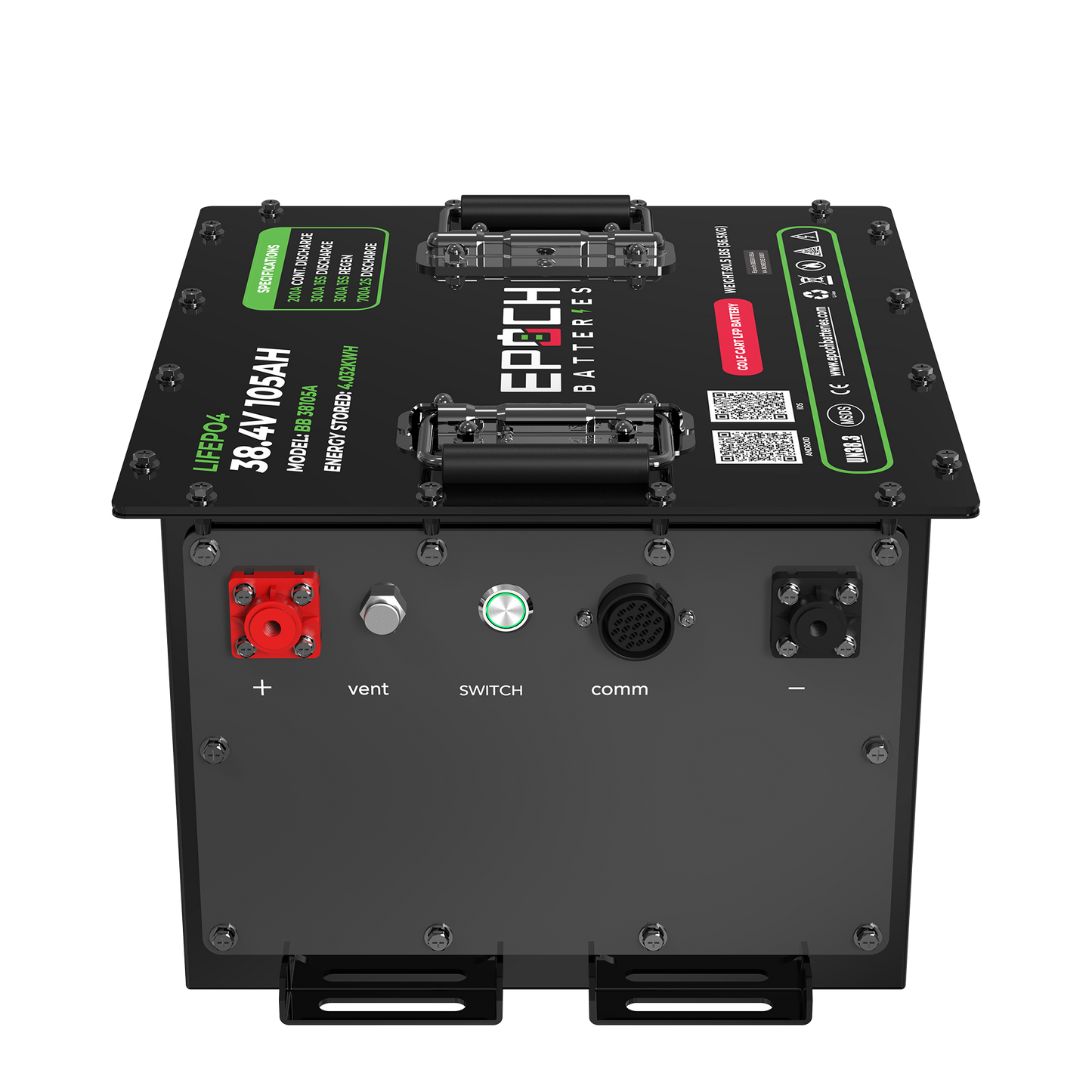 Epoch 36V 105Ah Golf Cart Battery Complete Kit - LiFePO4 - official product image 5