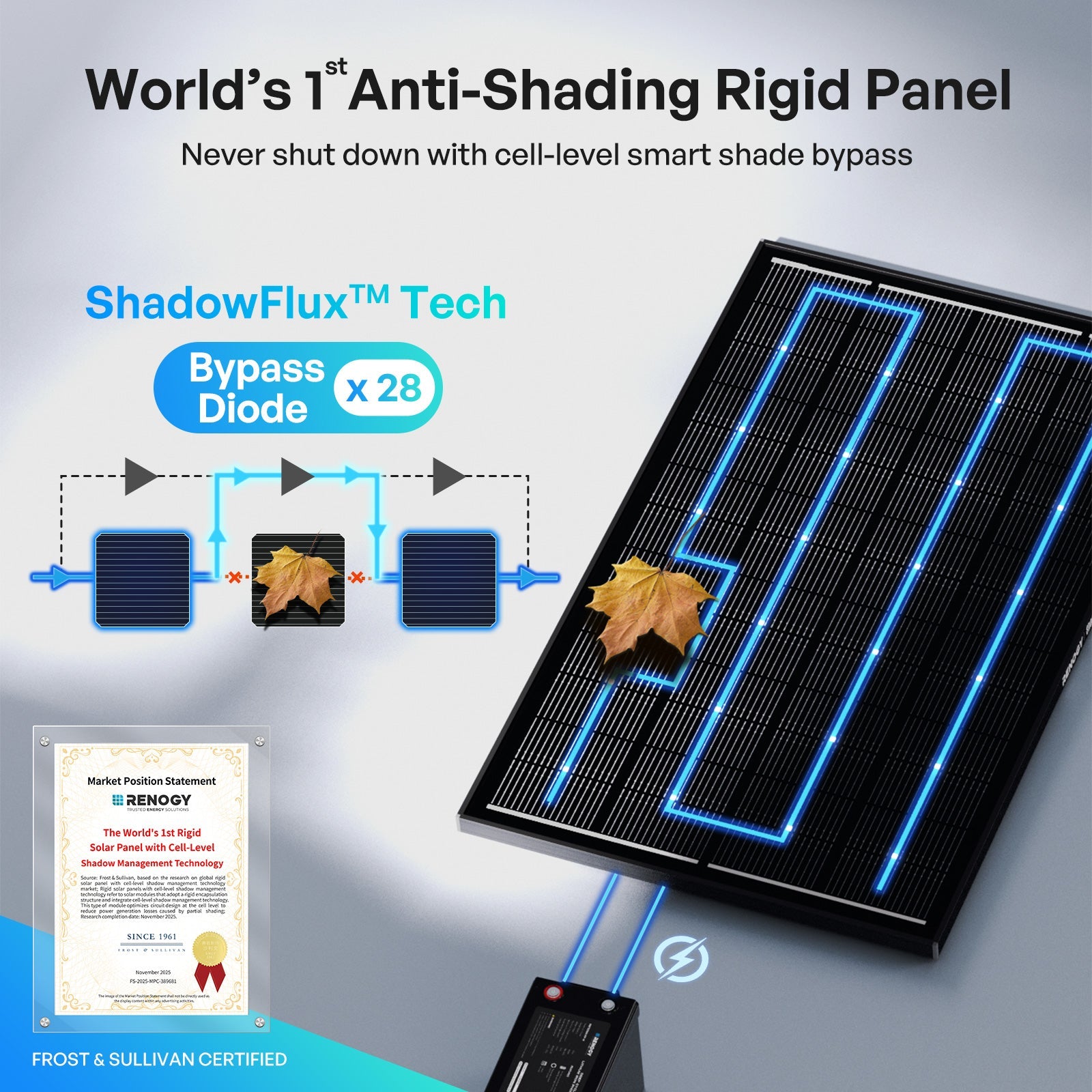 Renogy 200W ShadowFlux N-Type Anti-Shading Solar Panel — detail view 4