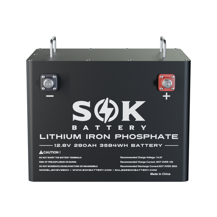SOK SK12V280H 12V 280Ah Heated Bluetooth LiFePO4 Battery