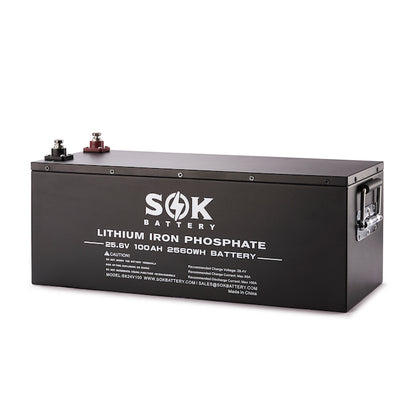 SOK SK24V100 24V 100Ah LiFePO4 deep-cycle battery