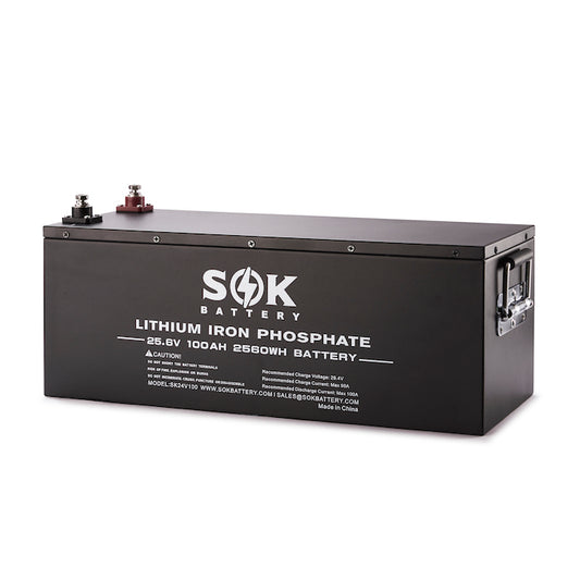 SOK SK24V100 24V 100Ah LiFePO4 deep-cycle battery