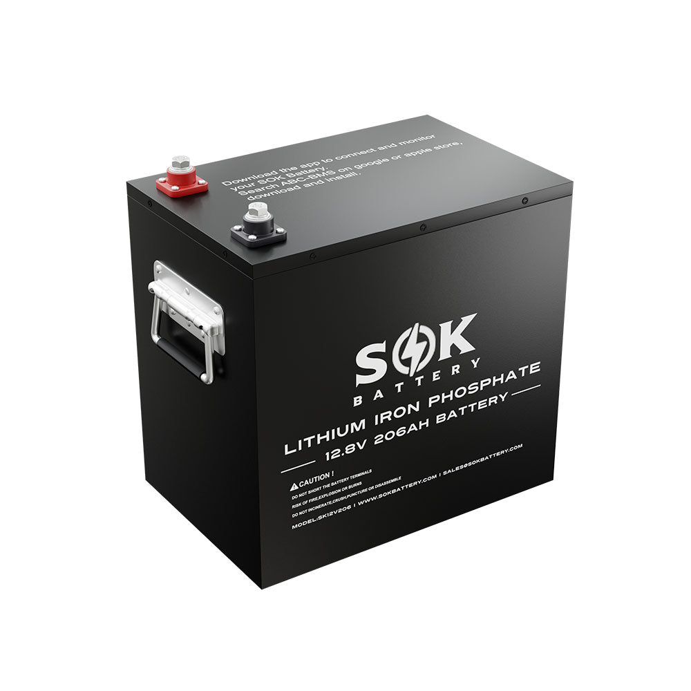 SOK SK12V206H 12V 206Ah heated Bluetooth LiFePO4 battery