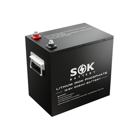 SOK SK12V206H 12V 206Ah heated Bluetooth LiFePO4 battery