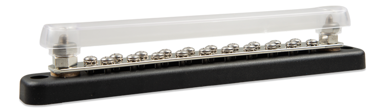 Victron 150A 2P / 20 Screws Busbar with Cover — VBB115022020
